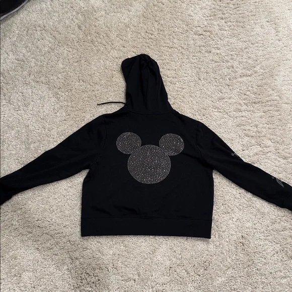 Disney parks hoodie zip jacket rhinestone Disneyland mickey head XL - Picture 1 of 9